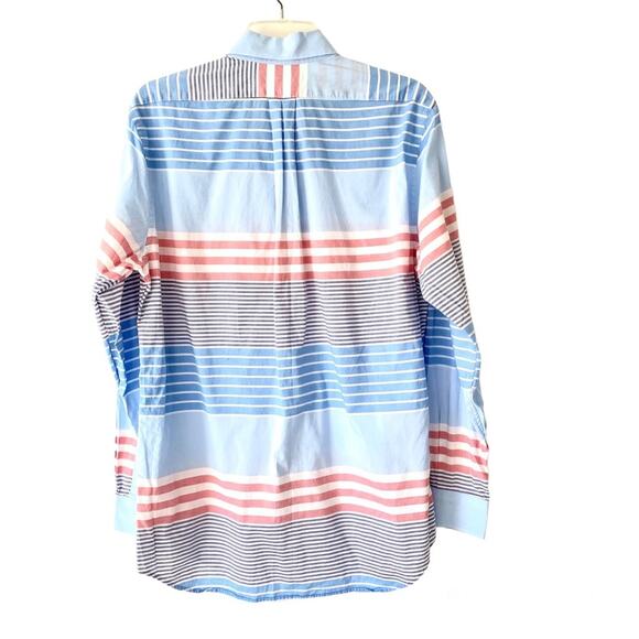 Vineyard Vines Slim Fit Mens Tucker Button Down Shirt medium Blue Pink Stripe - Picture 4 of 4